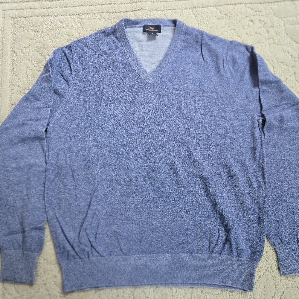 Brooks Brothers Cotton Knit Sweater V-Neck Mens Size M